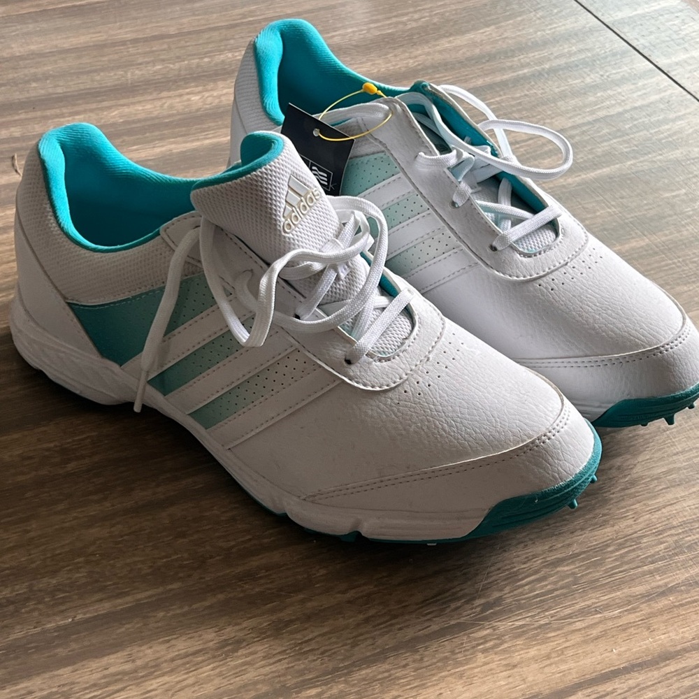 Adidas Golf White and Mint Shoes